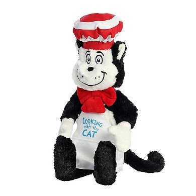 Aurora Large Multi-color Dr. Seuss 14" Chef Cat In The Hat Whimsical Stuffed Animal