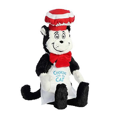 Aurora Large Multi-color Dr. Seuss 14" Chef Cat In The Hat Whimsical Stuffed Animal