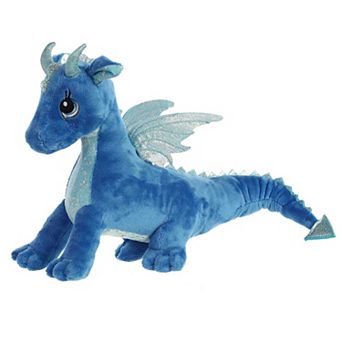 Aurora Medium Blue Sparkle Tales 12" Indigo Dragon Enchanting Stuffed Animal