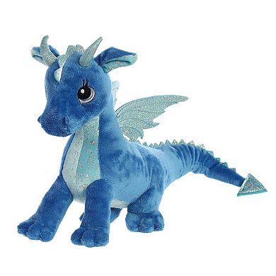 Aurora Medium Blue Sparkle Tales 12" Indigo Dragon Enchanting Stuffed Animal