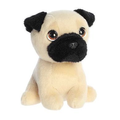 Aurora Small Brown Petites 7" Preston Pug Expressive Stuffed Animal