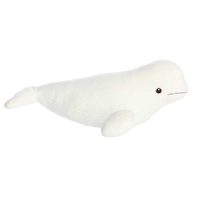 Aurora Large White Destination Nation 15.5" Beluga Adventurous Stuffed Animal