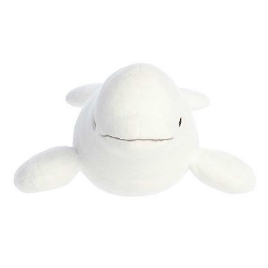Aurora Large White Destination Nation 15.5" Beluga Adventurous Stuffed Animal
