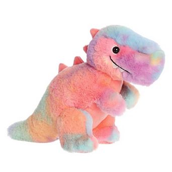 Aurora Medium Pink Dinos & Dragons Watercolor Dinos 12" Tropicolor T-rex Ferocious Stuffed Animal