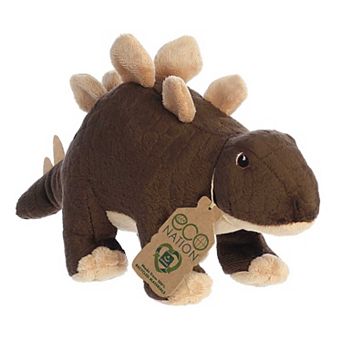 Aurora Medium Brown Eco Nation 12" Stegosaurus Eco-friendly Stuffed Animal