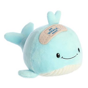 Aurora Medium Blue Just Sayin' 11" Get Whale Soon Witty Stuffed Animal