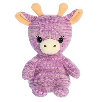Aurora Medium Purple Cozyroos 10" Giraffe Snuggly Stuffed Animal