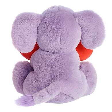 Aurora Medium Purple Valentine Heart Huggers 10" Adora Elephant Heartwarming Stuffed Animal