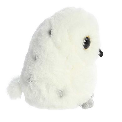 Aurora Mini White Rolly Pet 5" Hoot Owl Round Stuffed Animal