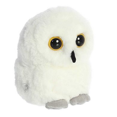 Aurora Mini White Rolly Pet 5" Hoot Owl Round Stuffed Animal