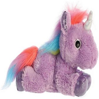 Aurora - Medium Purple Sparkle Tales - 12" Electra Unicorn - Enchanting Stuffed Animal