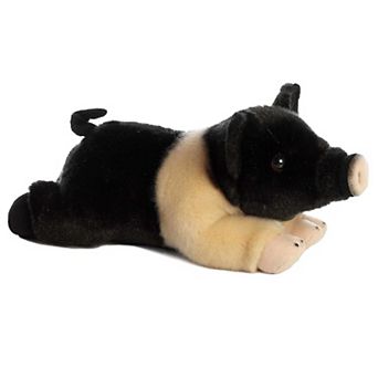 Aurora Medium Black Miyoni 12" Hampshire Pig Adorable Stuffed Animal