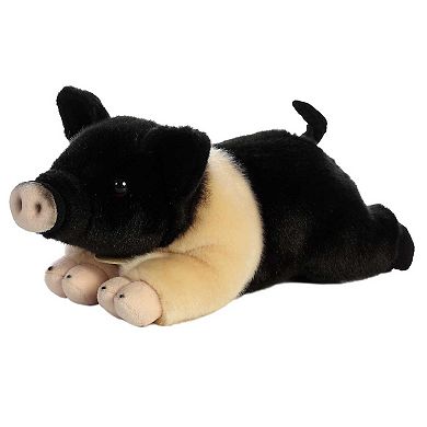 Aurora Medium Black Miyoni 12" Hampshire Pig Adorable Stuffed Animal