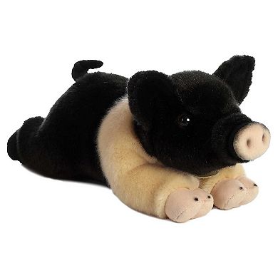 Aurora Medium Black Miyoni 12" Hampshire Pig Adorable Stuffed Animal