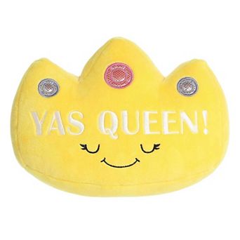 Aurora Small Yellow Just Sayin' 7" Yas Queen! Crown Witty Stuffed Animal