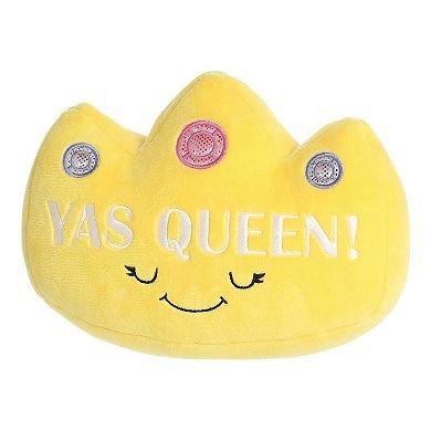Aurora Small Yellow Just Sayin' 7" Yas Queen! Crown Witty Stuffed Animal