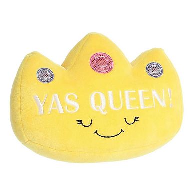 Aurora Small Yellow Just Sayin' 7" Yas Queen! Crown Witty Stuffed Animal