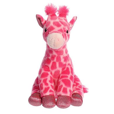 Aurora Medium Pink Destination Nation 12" Pink Giraffe Adventurous Stuffed Animal
