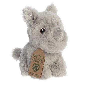 Aurora Mini Gray Eco Nation 5" Rhinoceros Eco-friendly Stuffed Animal