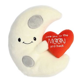 Aurora Small White Just Sayin' 9" Love You To The Moon And Back Witty Stuffed Animal