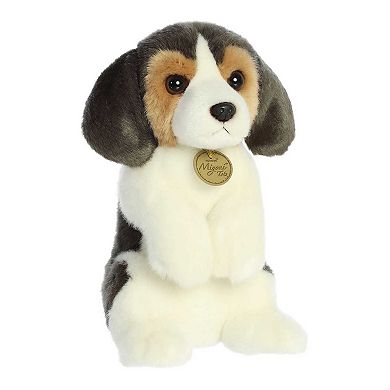 Aurora Medium White Miyoni Tots Sitting Pretty 9.5" Beagle Pup Adorable Stuffed Animal