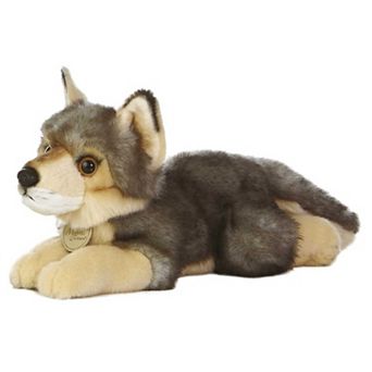 Aurora - Medium Gray Miyoni - 10.5" Wolf - Realistic Stuffed Animal