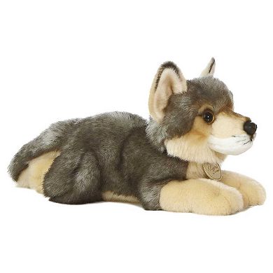 Aurora - Medium Gray Miyoni - 10.5" Wolf - Realistic Stuffed Animal
