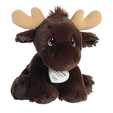 Aurora Small Brown Precious Moments 8.5" Miles Moose Inspirational Stuffed Animal