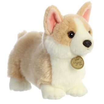 Aurora Medium Brown Miyoni Tots 9.5" Pembroke Welsh Corgi Pup Adorable Stuffed Animal