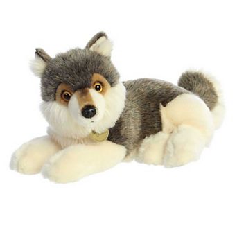Aurora Large Gray Miyoni 15" Wolf Adorable Stuffed Animal