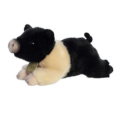 Aurora Small Black Miyoni 8" Hampshire Pig Adorable Stuffed Animal