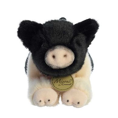 Aurora Small Black Miyoni 8" Hampshire Pig Adorable Stuffed Animal