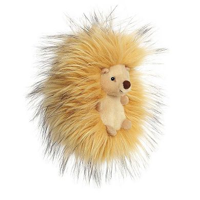 Aurora Small Brown Luxe Boutique 6" Woody Hedgehog Exquisite Stuffed Animal