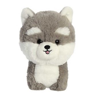 Aurora Small Gray Teddy Pets 7" Husky Playful Stuffed Animal