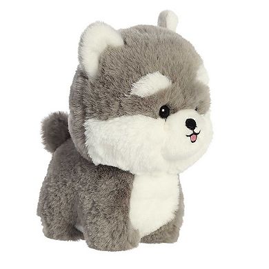 Aurora Small Gray Teddy Pets 7" Husky Playful Stuffed Animal