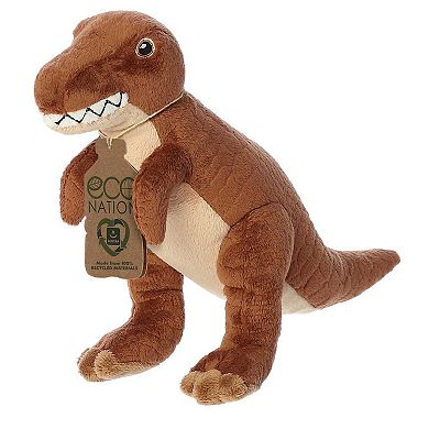 Aurora Medium Brown Eco Nation 10.5" T-rex Eco-friendly Stuffed Animal
