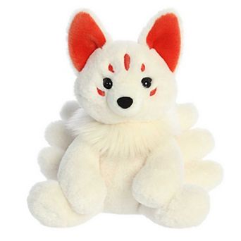 Aurora Medium White Fantasy 10.5" Kitsune Mysterious Stuffed Animal