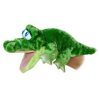 Aurora Large Green Hand Puppet 13.5" Grator Interactive Stuffed Animal