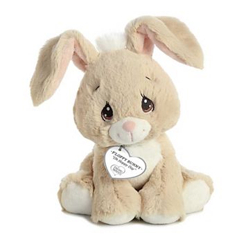 Aurora Small Tan Precious Moments 8.5" Floppy Bunny Inspirational Stuffed Animal