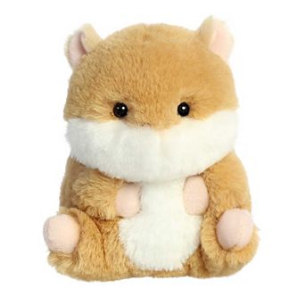 Aurora Mini Brown Rolly Pet 5" Frolic Hamster Round Stuffed Animal