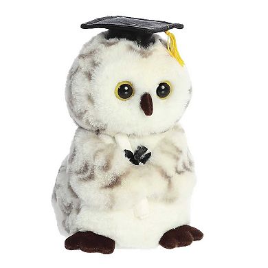 Aurora Small White Graduation 9" Smart Owl Commemorative Stuffed Animal