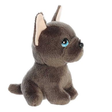 Aurora Small Gray Petites 7" Bonbon French Bulldog Expressive Stuffed Animal