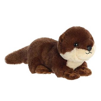 Aurora Small Brown Mini Flopsie 8" River Otter Pup Adorable Stuffed Animal