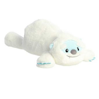 Aurora Large White Snoozles 18" Yeti Laid-back Stuffed Animal