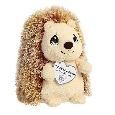 Aurora Small Brown Precious Moments 7.5" Spike Hedgehog Inspirational Stuffed Animal