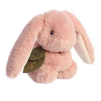 Ebba Small Pink Eco Ebba 6" Brenna Bunny Rattle Baby Stuffed Animal