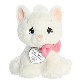Aurora Small White Precious Moments 8.5" Cassie Kitten Inspirational Stuffed Animal