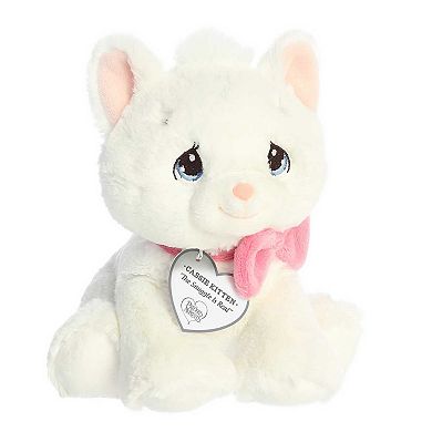 Aurora Small White Precious Moments 8.5" Cassie Kitten Inspirational Stuffed Animal