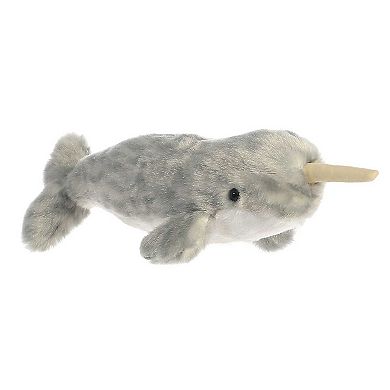 Aurora Small Gray Mini Flopsie 8" Narwhal Adorable Stuffed Animal