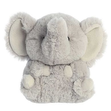 Aurora Mini Gray Rolly Pet 5" Trumpeter Elephant Round Stuffed Animal